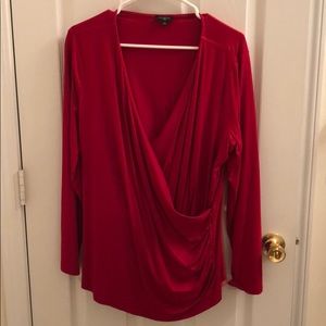 Talbots long sleeve wrap shirt